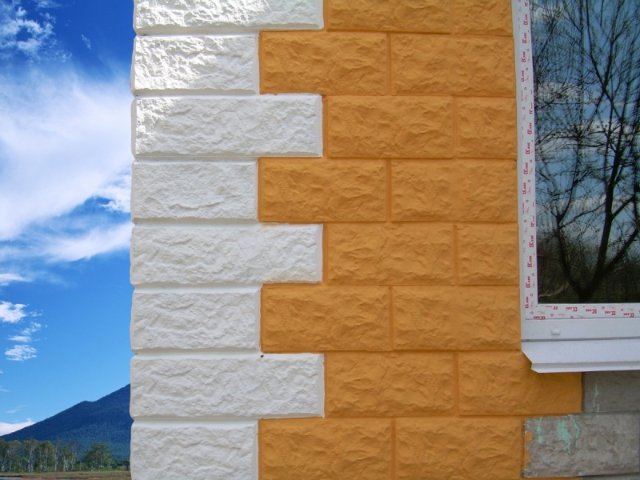 Облицовка стены из керамзитобетонных блоков