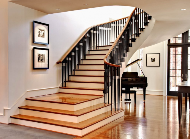 Отделка лестницы ламинатом: деревянной, металлической и бетонной