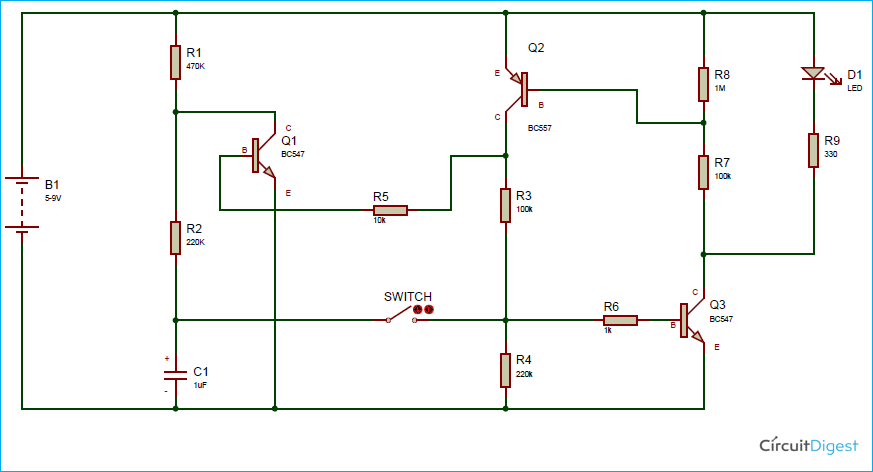 Soft Latching Power Switch Circuit Diagram