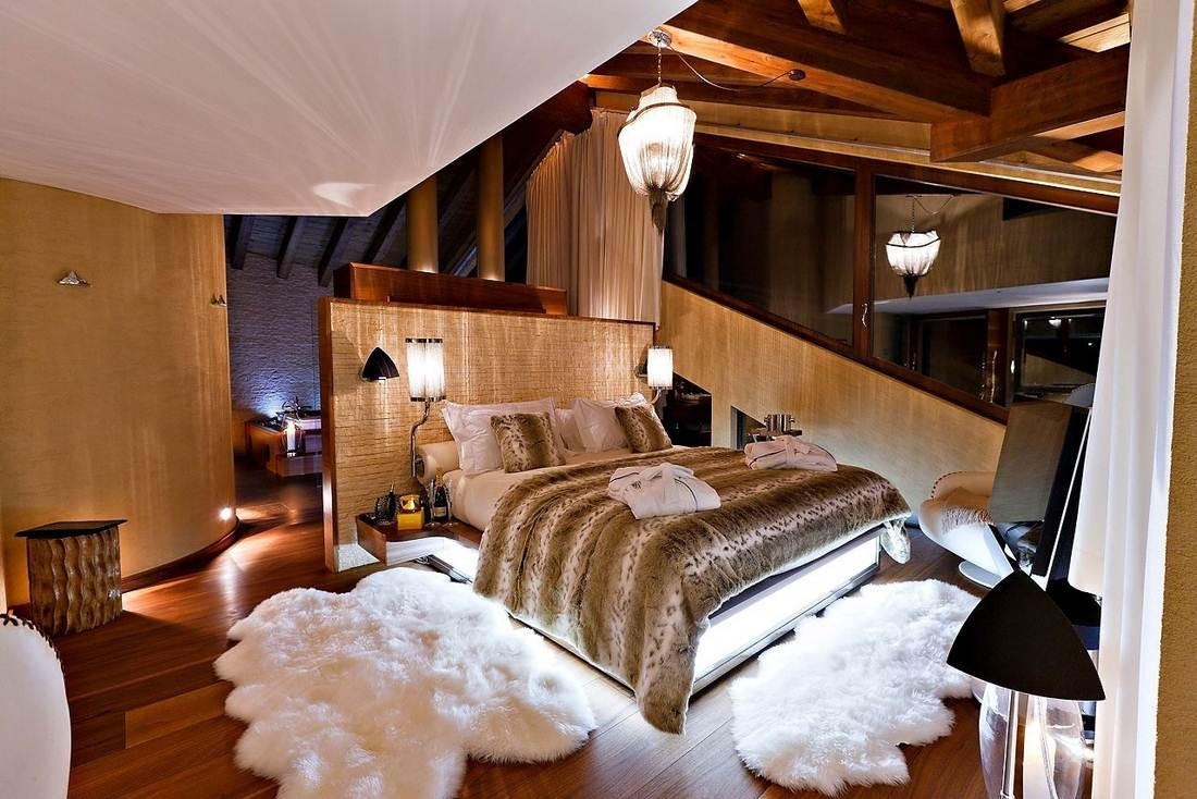 спальня в стиле шале фото дизайна