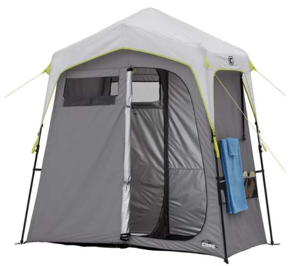 CORE Instant Camping Utility Shower Tent with Changing Room.