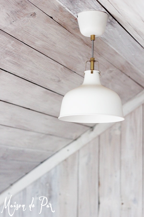 Whitewashed attic ceiling- Maison de Pax