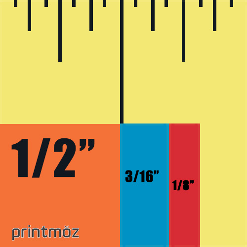 foam core thickness ruler graphic from printmoz