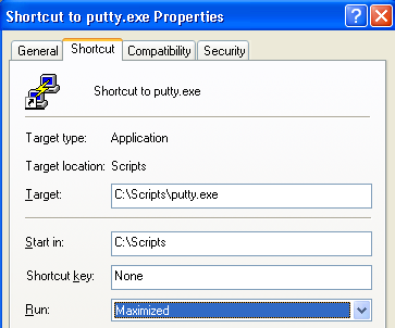 Fig: Open PuTTY in Maximum Window Size